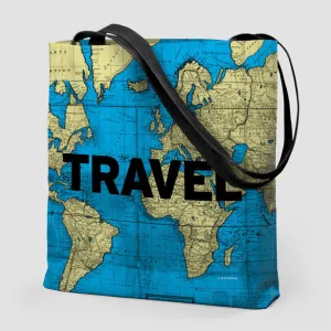Travel - World Map - Tote Bag