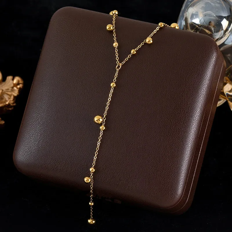 Trendy 18K Gold Plated Water Drop Pendant Necklace for Women