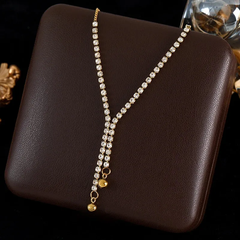 Trendy 18K Gold Plated Water Drop Pendant Necklace for Women