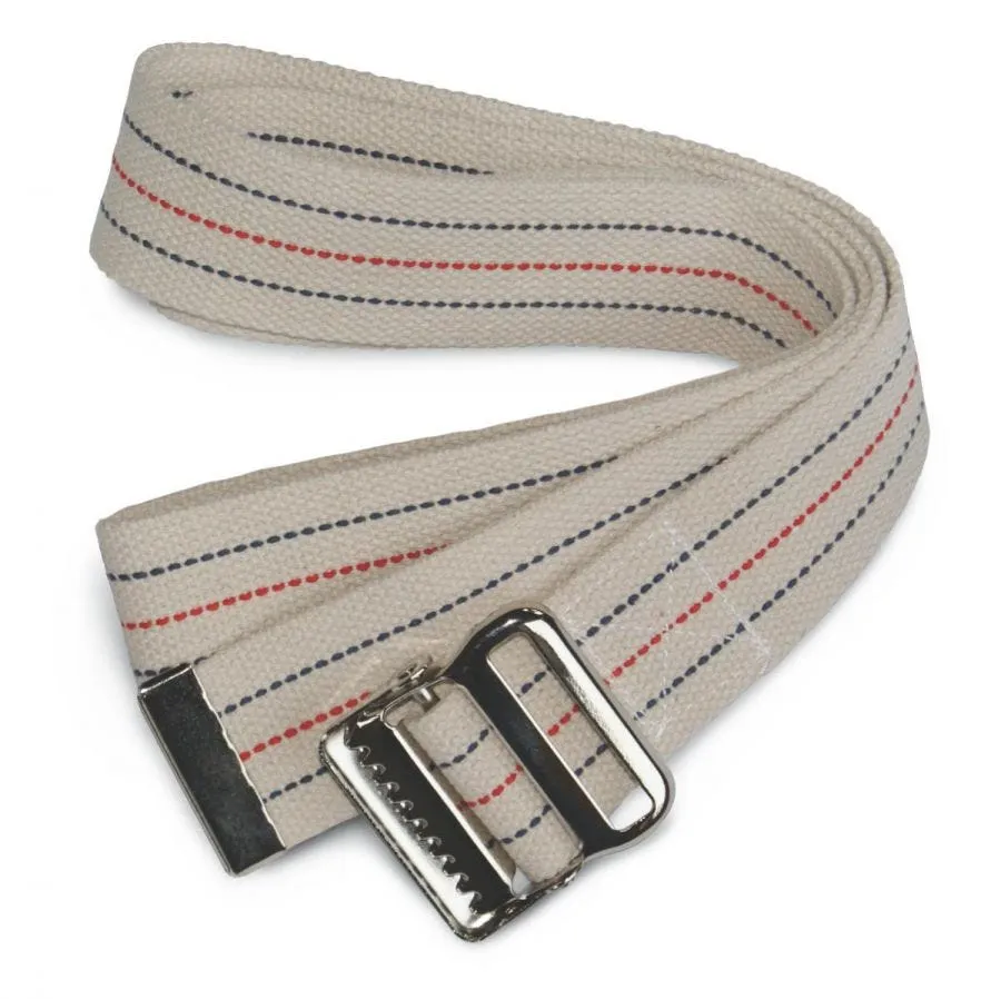 Washable Cotton Gait Belts Red White & Blue Stripes 60" Case of 6