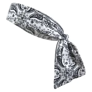 White Bandana Tie Headband
