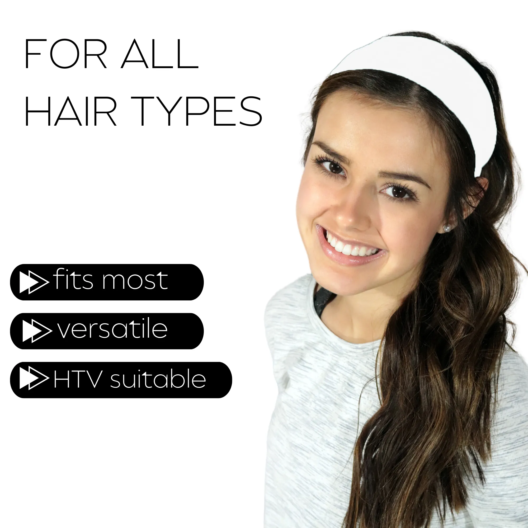 White Cotton Headbands - 12 Pack