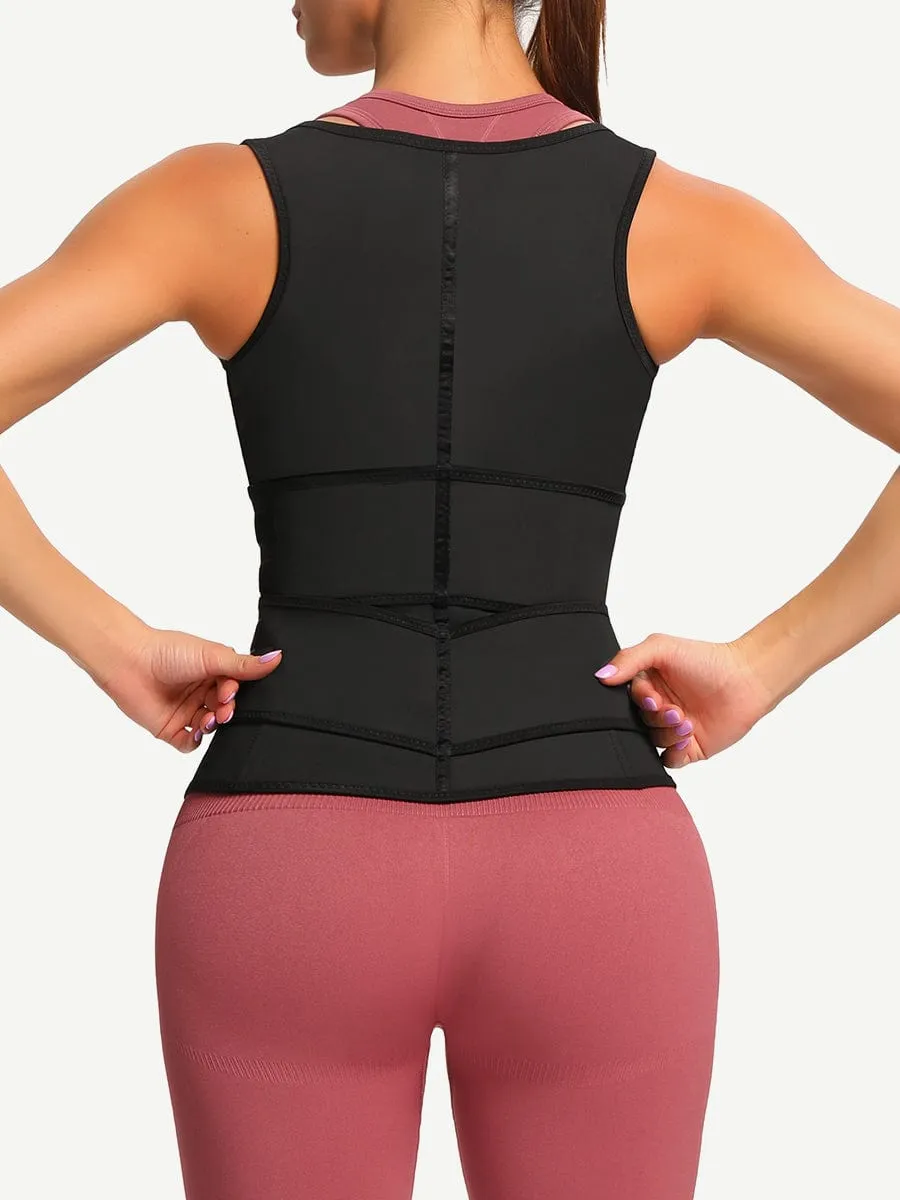 Wholesale Latex Vest Shaper Double Belts With Zipper High-Compression