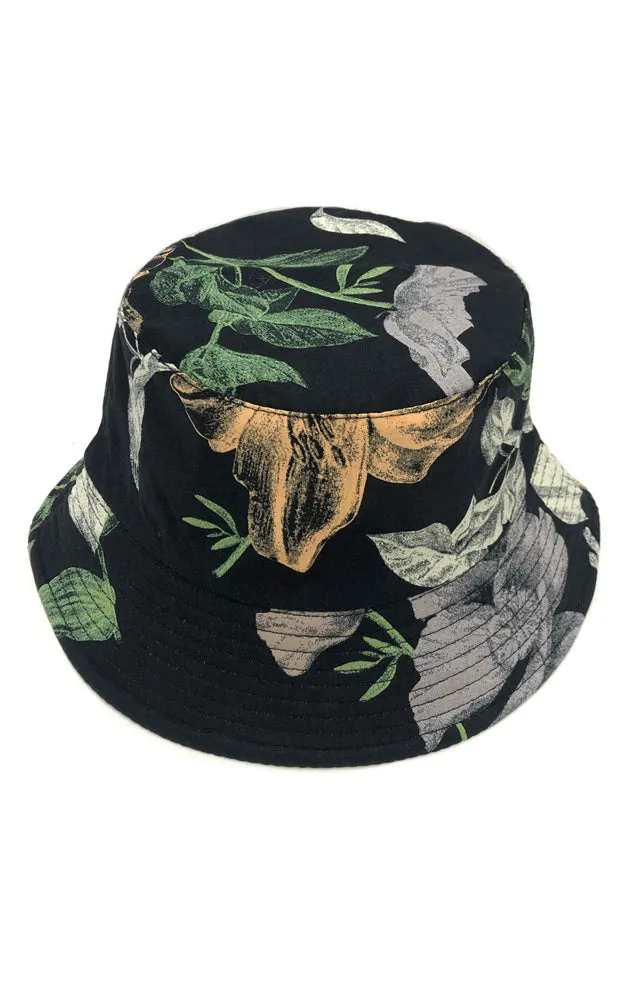WHU210110 Reversible Floral Print Cotton Bucket Hat