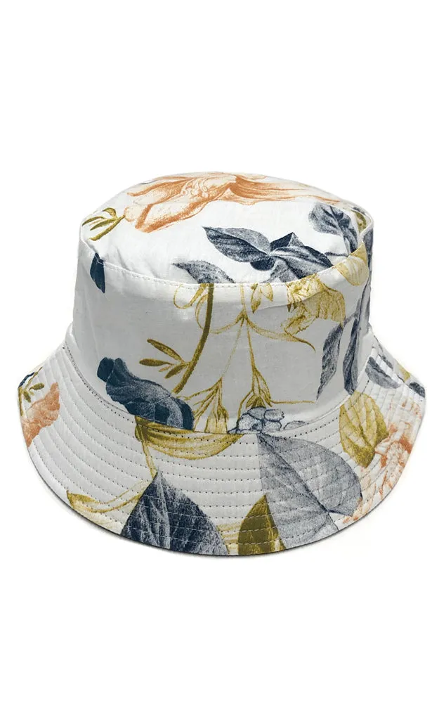 WHU210110 Reversible Floral Print Cotton Bucket Hat